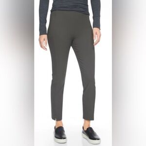 Athleta Wander Slim Ankle Leg Slit Pants Back Zipper Gray Size 2